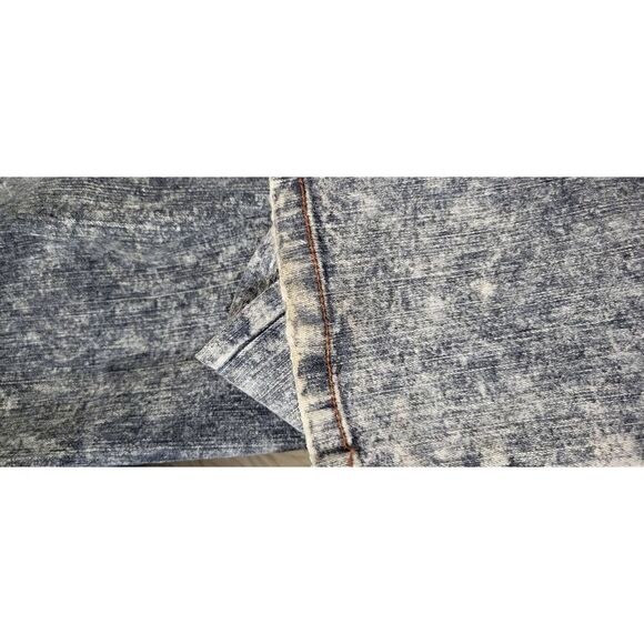 JouJou Premium Denim Juniors Size 11/12 Acid Wash Dark Blue Skinny Jeans 80's Re - Picture 4 of 6